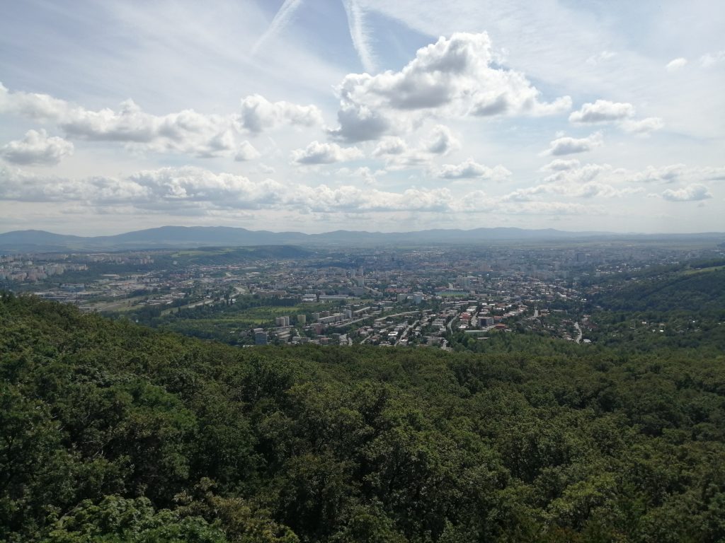 Košice, výhľad z vyhliadkovej veže Hradová